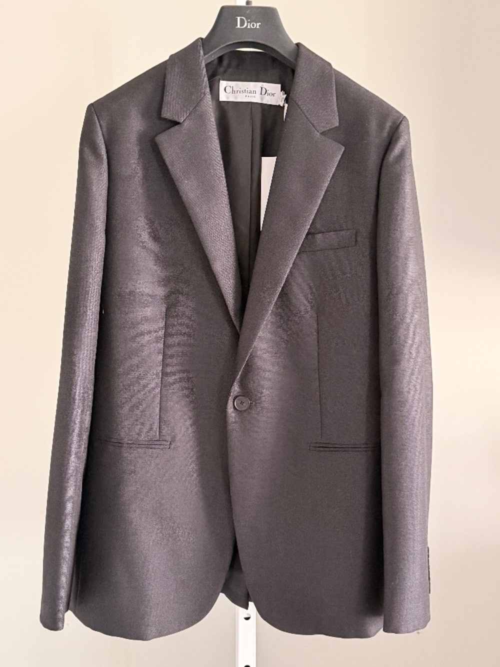 CHRISTIAN DIOR Luxe Wool Fully Lined Gorgeous Gray Blazer Sz 40/8 NWT $3,500!!